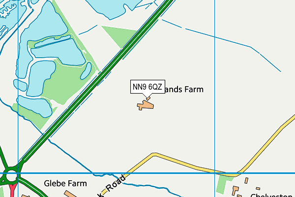 NN9 6QZ map - OS VectorMap District (Ordnance Survey)