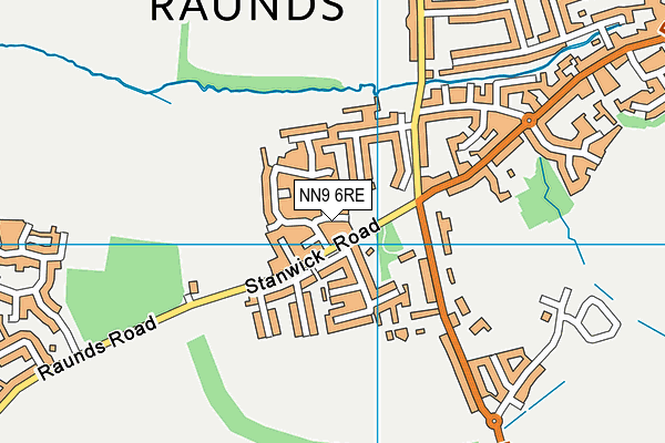 NN9 6RE map - OS VectorMap District (Ordnance Survey)