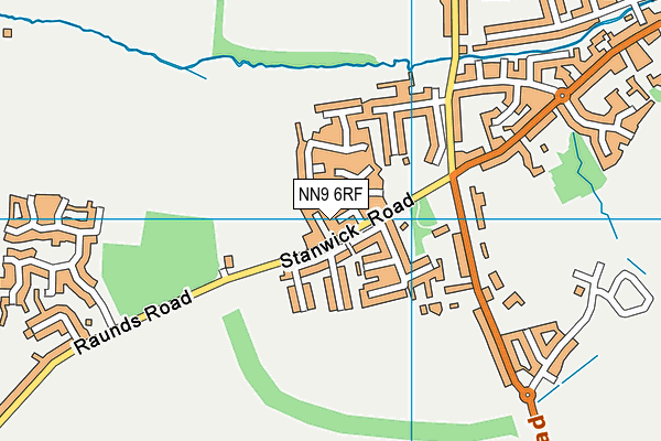 NN9 6RF map - OS VectorMap District (Ordnance Survey)