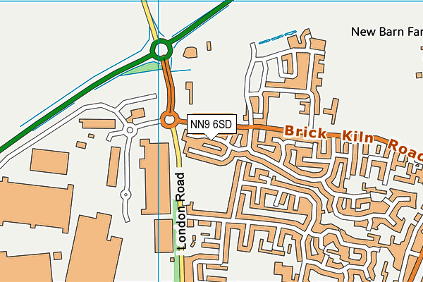 NN9 6SD map - OS VectorMap District (Ordnance Survey)