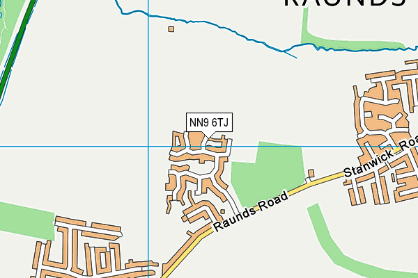 NN9 6TJ map - OS VectorMap District (Ordnance Survey)