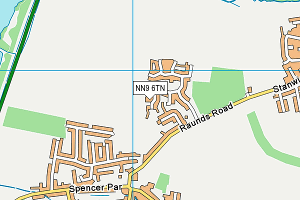NN9 6TN map - OS VectorMap District (Ordnance Survey)