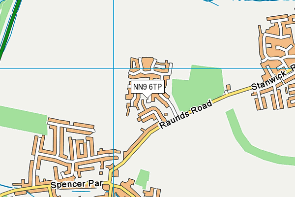 NN9 6TP map - OS VectorMap District (Ordnance Survey)