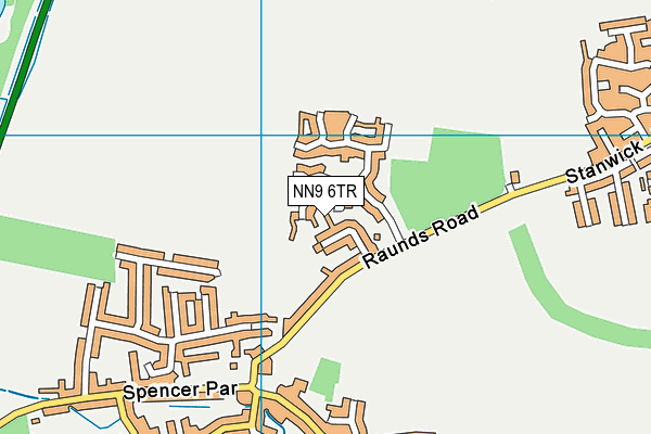 NN9 6TR map - OS VectorMap District (Ordnance Survey)