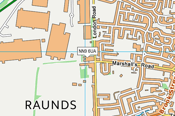 NN9 6UA map - OS VectorMap District (Ordnance Survey)