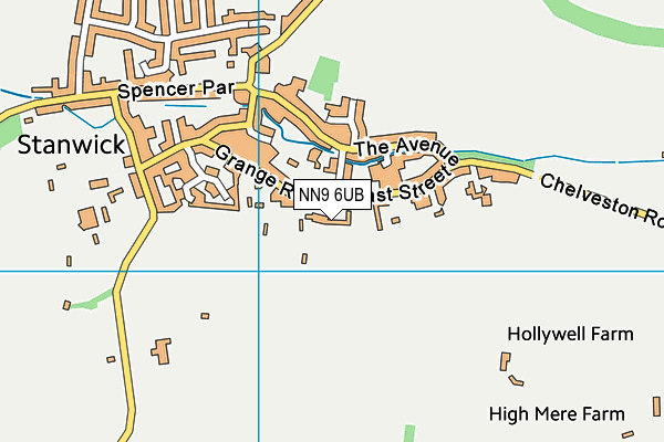 NN9 6UB map - OS VectorMap District (Ordnance Survey)