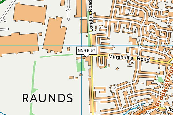 NN9 6UG map - OS VectorMap District (Ordnance Survey)