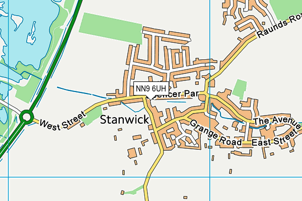 NN9 6UH map - OS VectorMap District (Ordnance Survey)