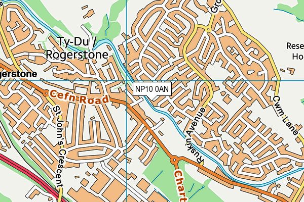 NP10 0AN map - OS VectorMap District (Ordnance Survey)