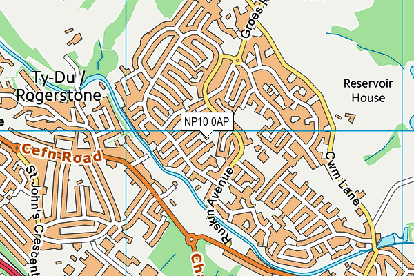 NP10 0AP map - OS VectorMap District (Ordnance Survey)