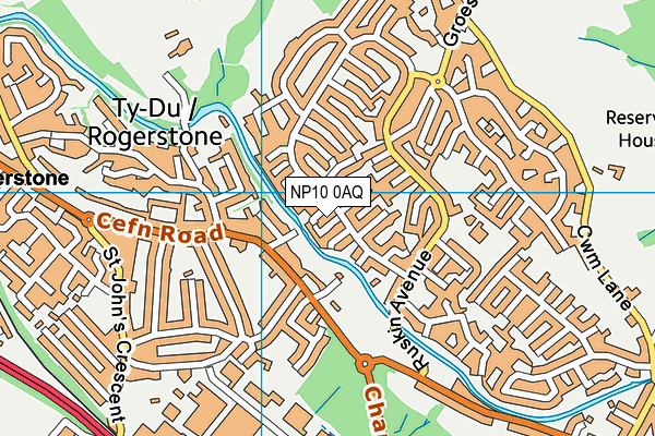 NP10 0AQ map - OS VectorMap District (Ordnance Survey)