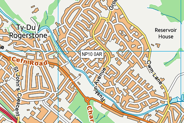 NP10 0AR map - OS VectorMap District (Ordnance Survey)