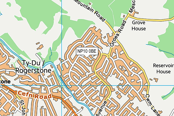 NP10 0BE map - OS VectorMap District (Ordnance Survey)