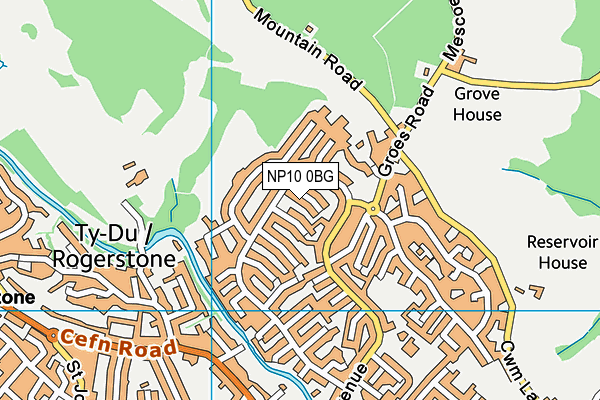 NP10 0BG map - OS VectorMap District (Ordnance Survey)