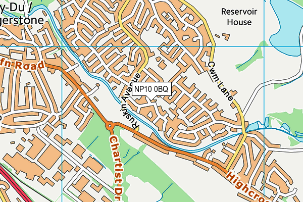 NP10 0BQ map - OS VectorMap District (Ordnance Survey)