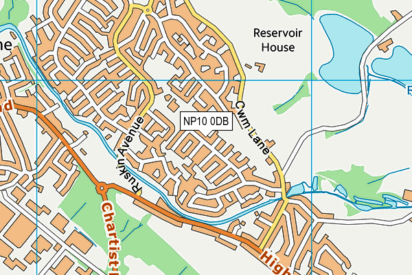 NP10 0DB map - OS VectorMap District (Ordnance Survey)