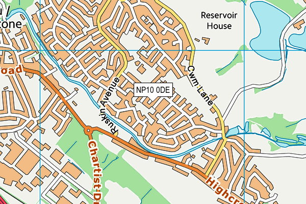 NP10 0DE map - OS VectorMap District (Ordnance Survey)