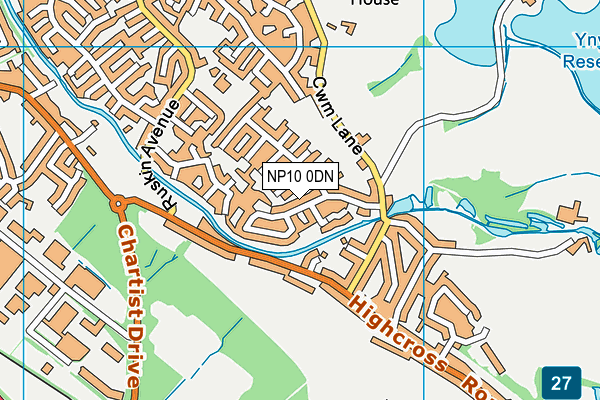 NP10 0DN map - OS VectorMap District (Ordnance Survey)