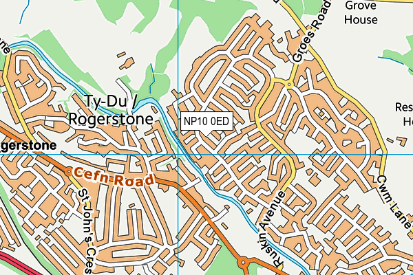 NP10 0ED map - OS VectorMap District (Ordnance Survey)