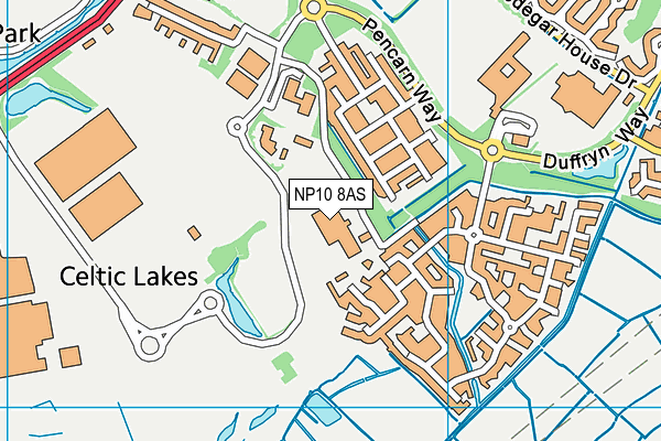 NP10 8AS map - OS VectorMap District (Ordnance Survey)