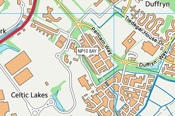 NP10 8AY map - OS VectorMap District (Ordnance Survey)