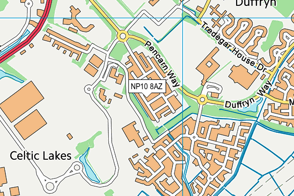 NP10 8AZ map - OS VectorMap District (Ordnance Survey)