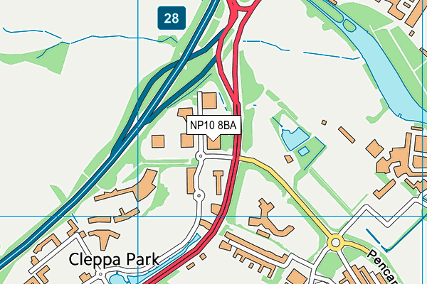 NP10 8BA map - OS VectorMap District (Ordnance Survey)