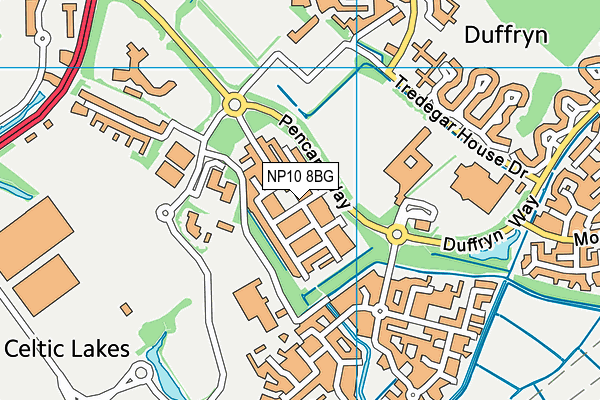 NP10 8BG map - OS VectorMap District (Ordnance Survey)
