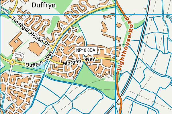 NP10 8DA map - OS VectorMap District (Ordnance Survey)