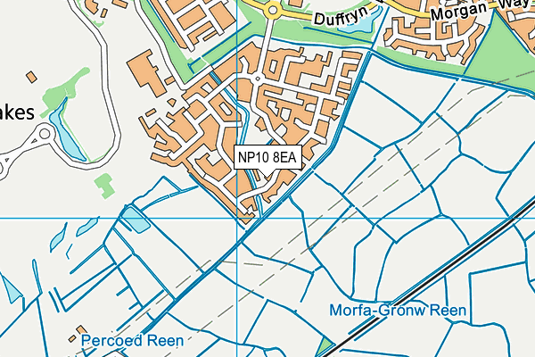 NP10 8EA map - OS VectorMap District (Ordnance Survey)