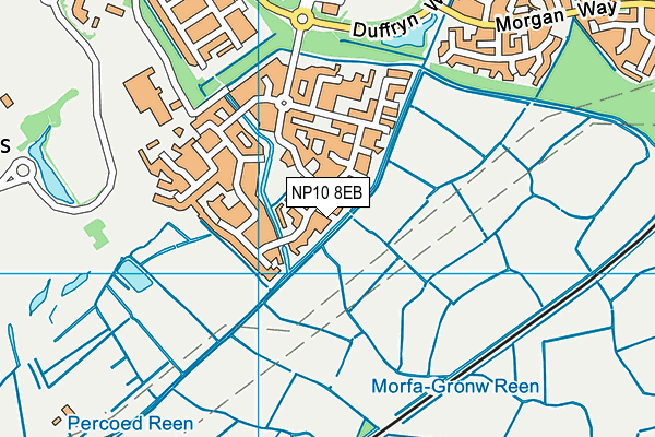 NP10 8EB map - OS VectorMap District (Ordnance Survey)