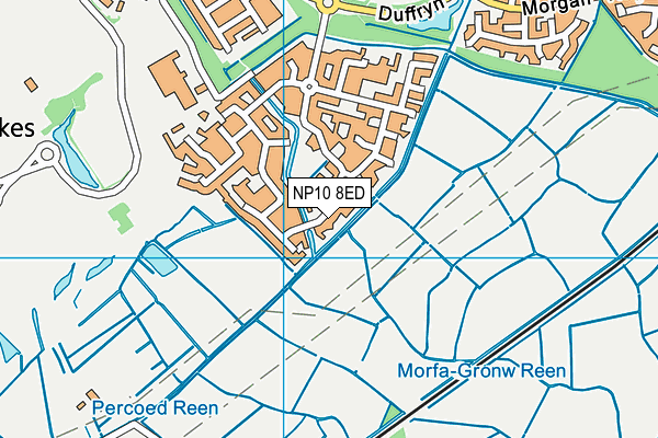 NP10 8ED map - OS VectorMap District (Ordnance Survey)