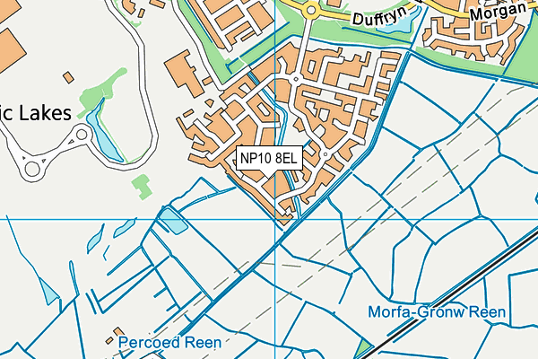 NP10 8EL map - OS VectorMap District (Ordnance Survey)