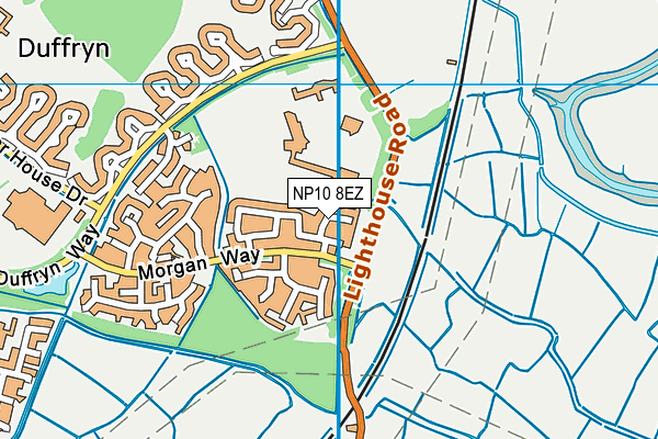 NP10 8EZ map - OS VectorMap District (Ordnance Survey)