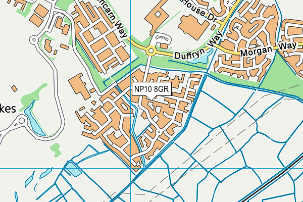 NP10 8GR map - OS VectorMap District (Ordnance Survey)