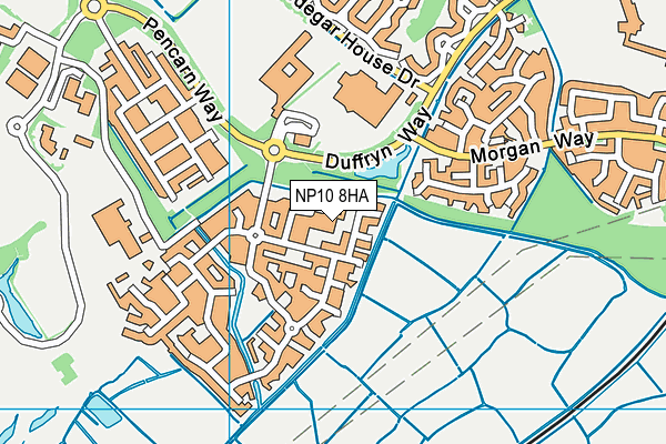 NP10 8HA map - OS VectorMap District (Ordnance Survey)