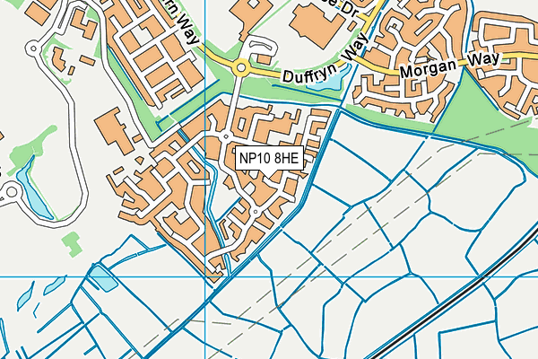 NP10 8HE map - OS VectorMap District (Ordnance Survey)