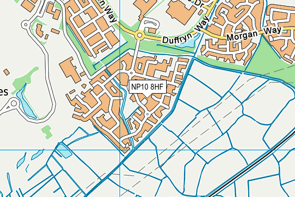 NP10 8HF map - OS VectorMap District (Ordnance Survey)