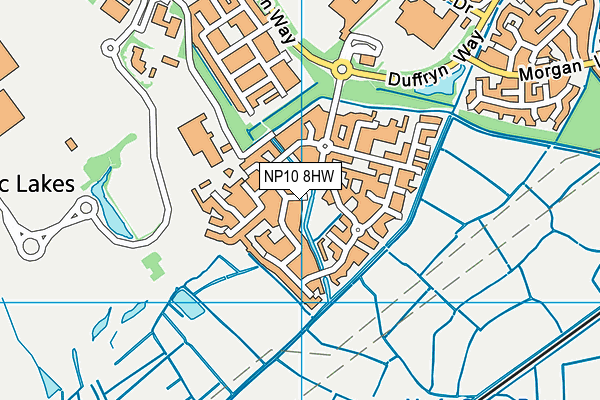 NP10 8HW map - OS VectorMap District (Ordnance Survey)