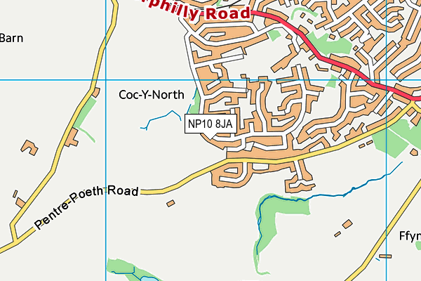 NP10 8JA map - OS VectorMap District (Ordnance Survey)