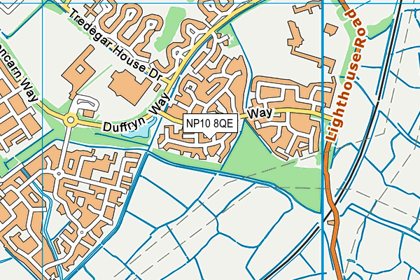 NP10 8QE map - OS VectorMap District (Ordnance Survey)