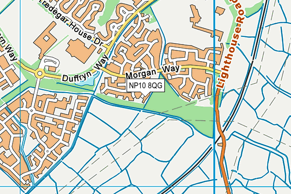 NP10 8QG map - OS VectorMap District (Ordnance Survey)