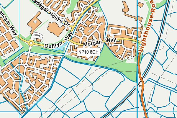 NP10 8QH map - OS VectorMap District (Ordnance Survey)