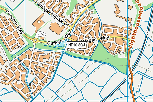 NP10 8QJ map - OS VectorMap District (Ordnance Survey)