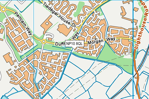 NP10 8QL map - OS VectorMap District (Ordnance Survey)
