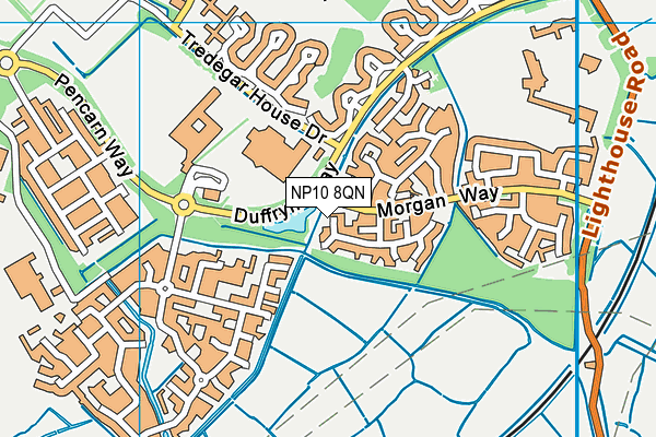 NP10 8QN map - OS VectorMap District (Ordnance Survey)