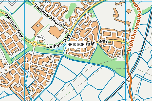 NP10 8QP map - OS VectorMap District (Ordnance Survey)