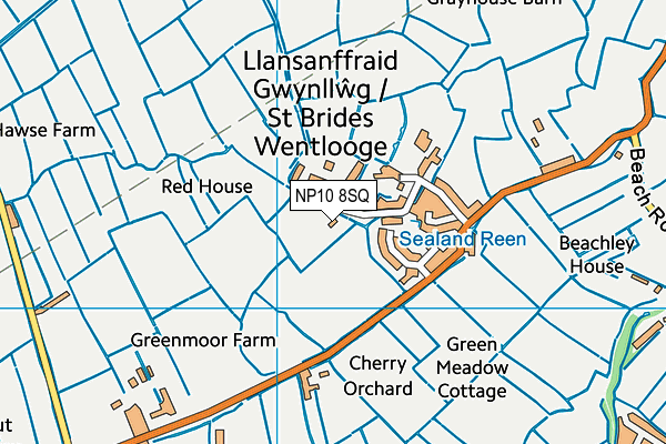 NP10 8SQ map - OS VectorMap District (Ordnance Survey)