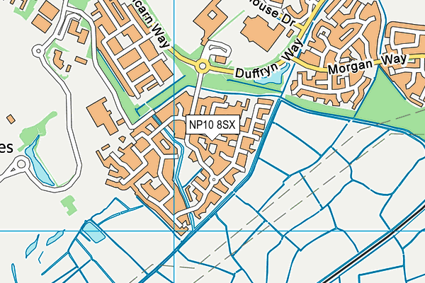 NP10 8SX map - OS VectorMap District (Ordnance Survey)