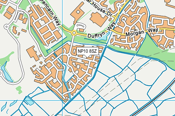 NP10 8SZ map - OS VectorMap District (Ordnance Survey)